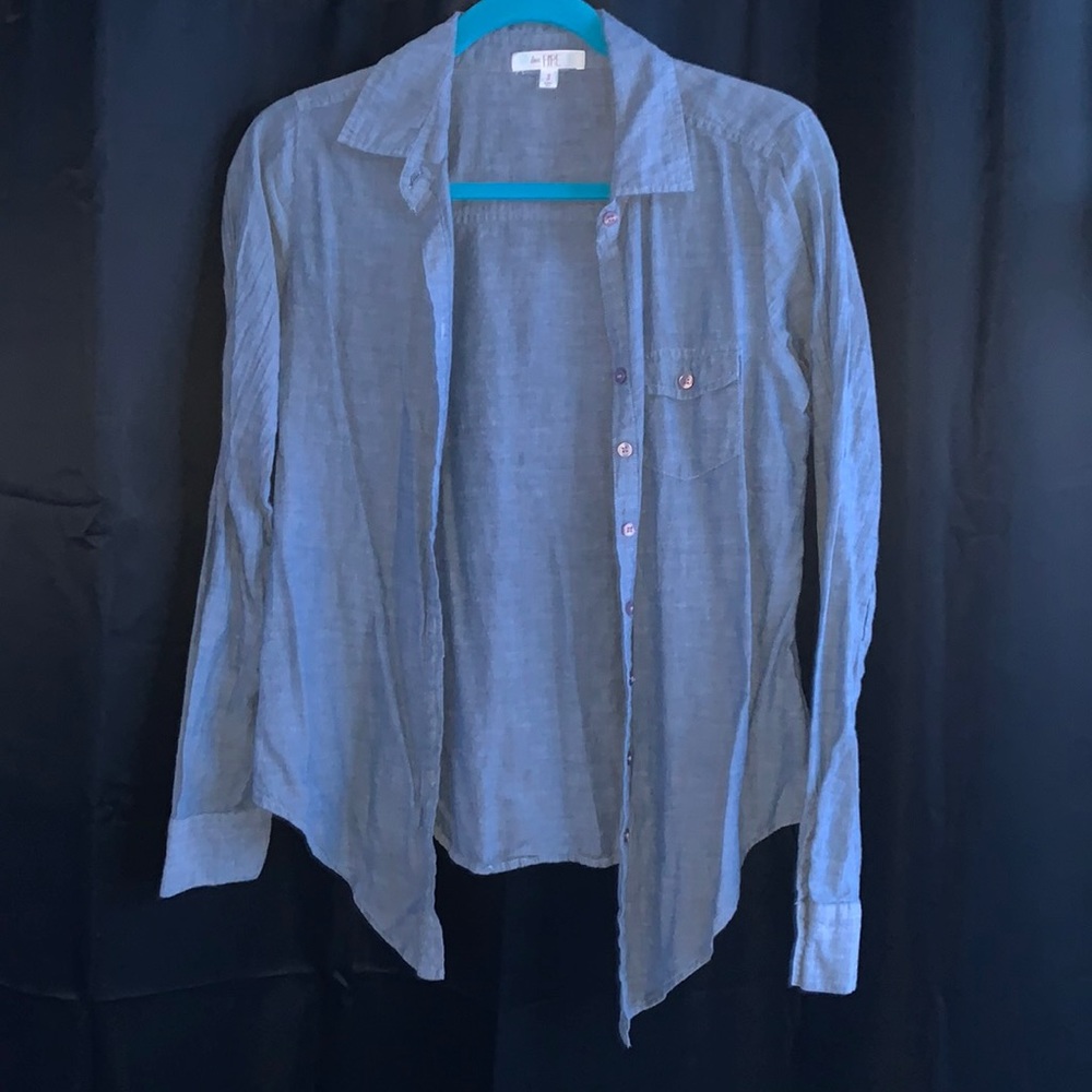 light blue women’s button up